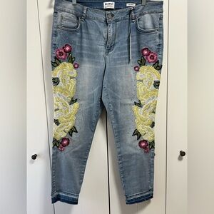 NWT William Rast embroidered ankle skinny size 16W